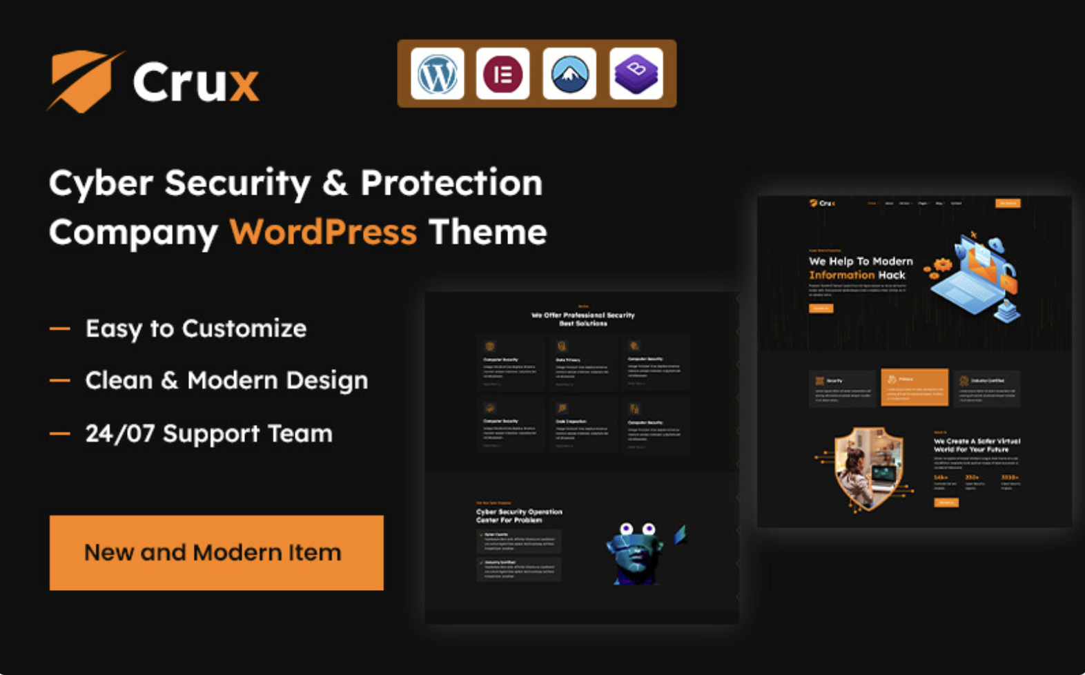 Crux – Cyber Security Services & Protection Company WordPress Theme