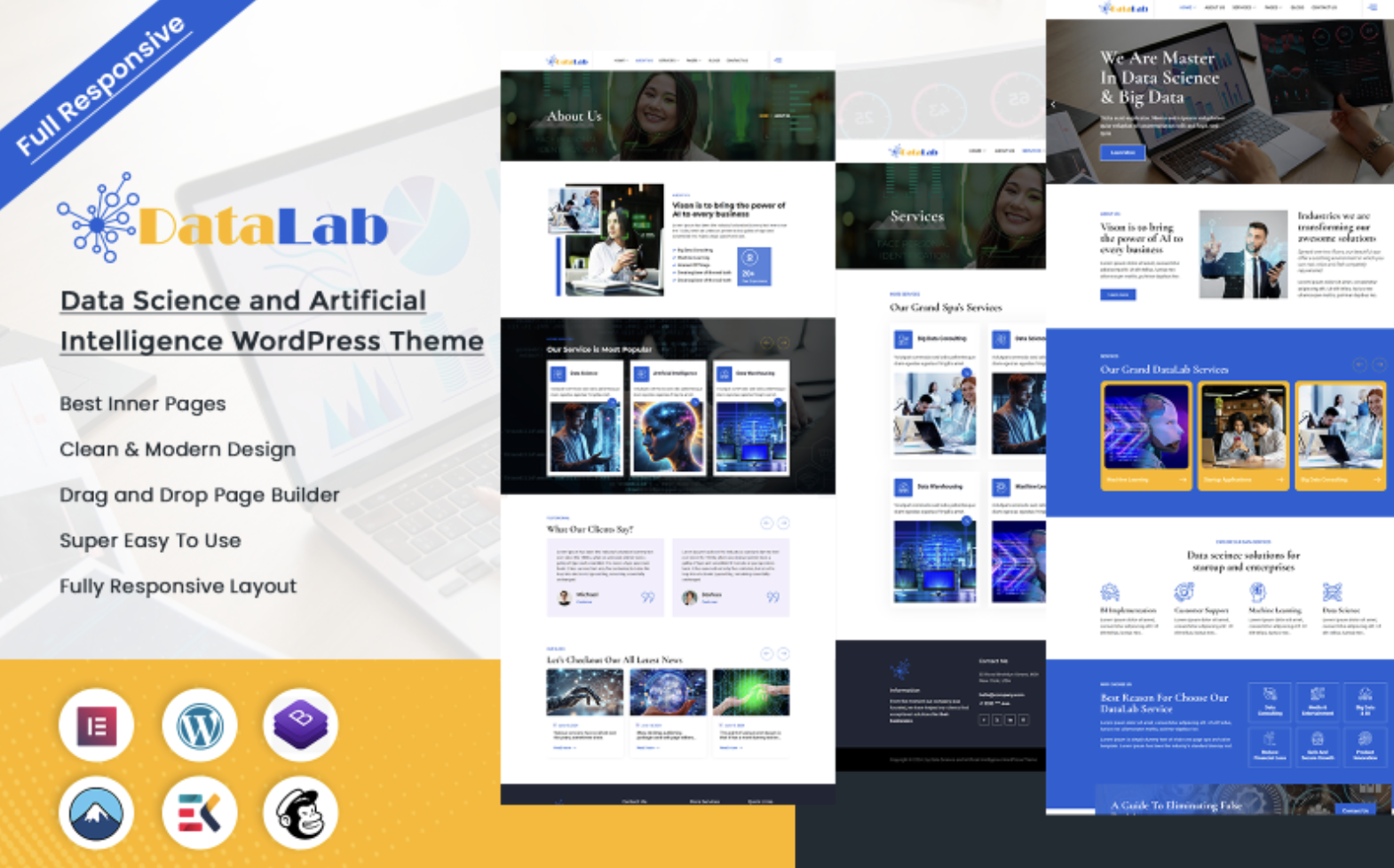 Datalab - Data Science and Artificial Intelligence WordPress Theme