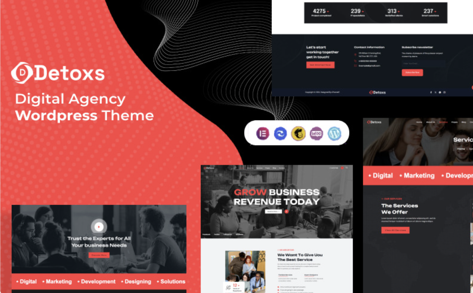 Detoxs - Creative Digital Agency Theme Wordpress Theme WordPress Theme