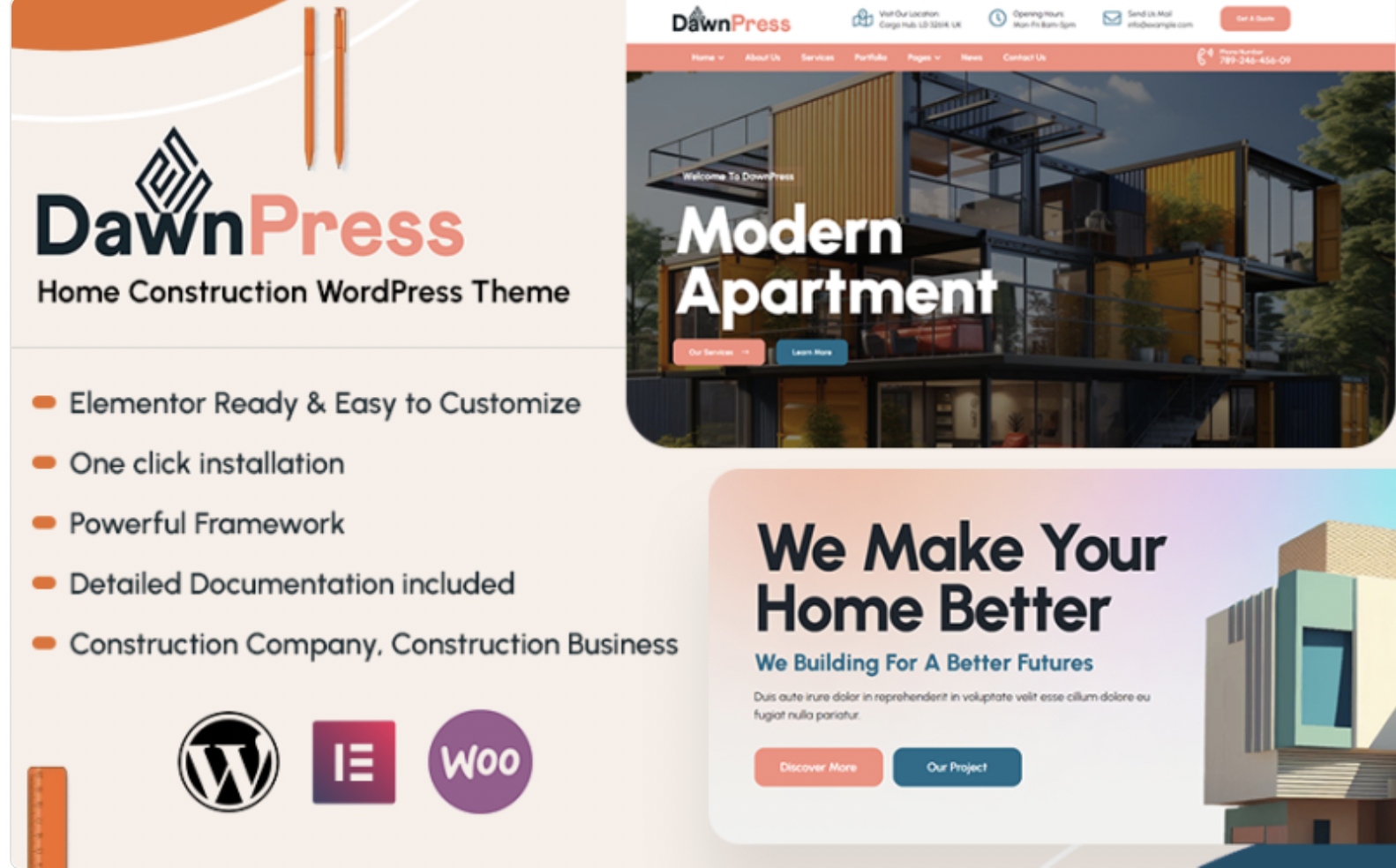 DawnPress - Home Construction WordPress Theme
