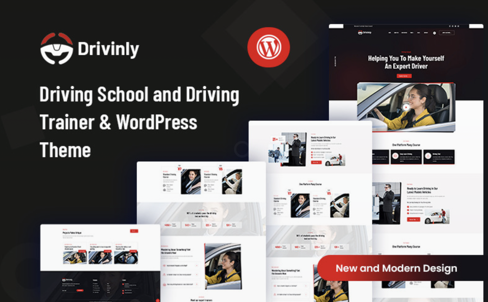 Drivinly – Driving Car School and Driving Trainer WordPress Theme