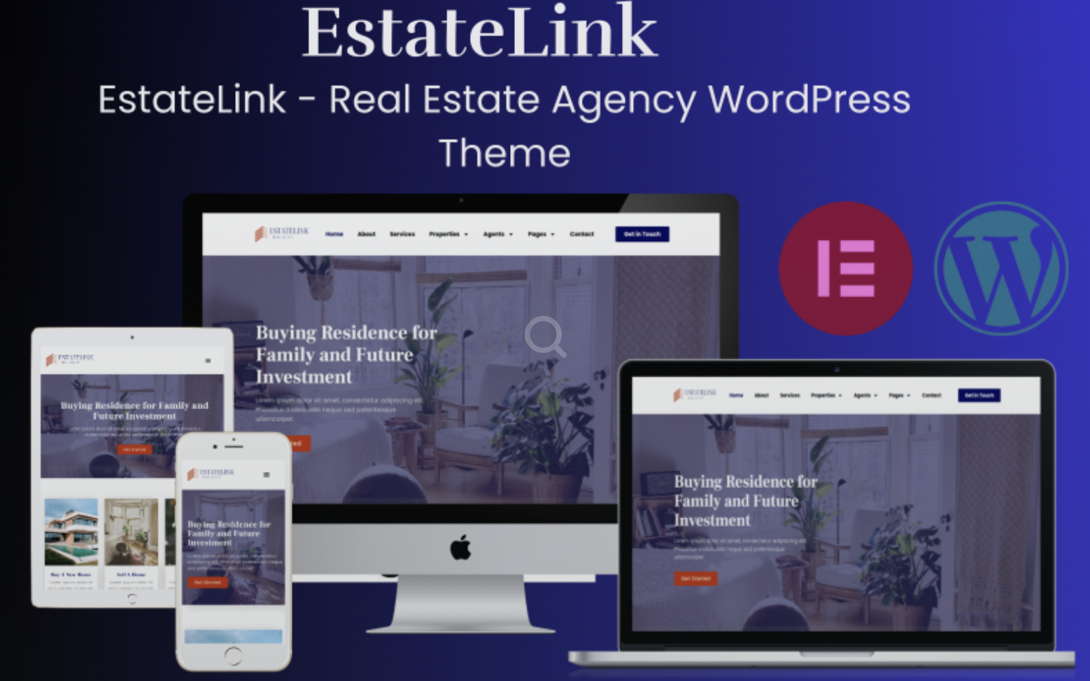 EstateLink - Real Estate Agency WordPress Theme