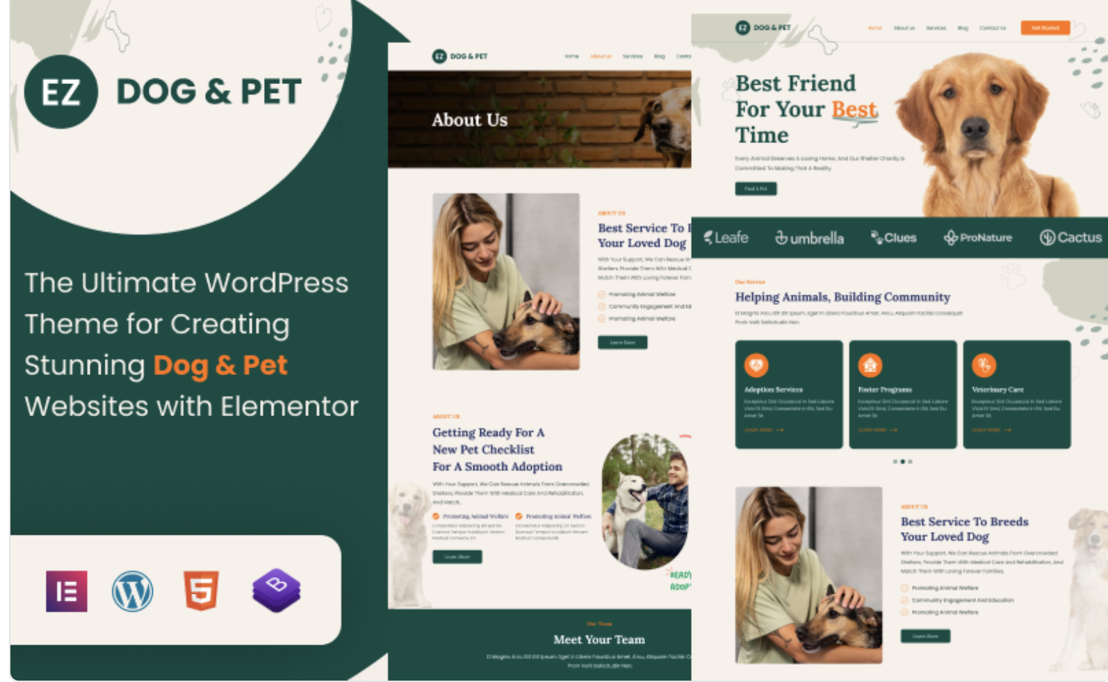 EZ Dog & Pets: Ultimate Dog & Pets Services WordPress Theme