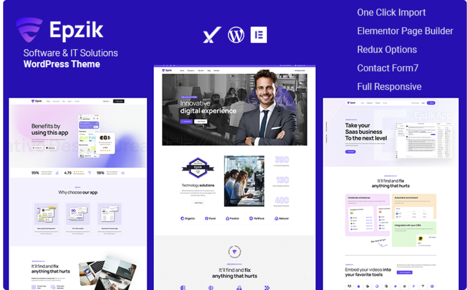 Epzik - Software & IT Solutions WordPress Theme