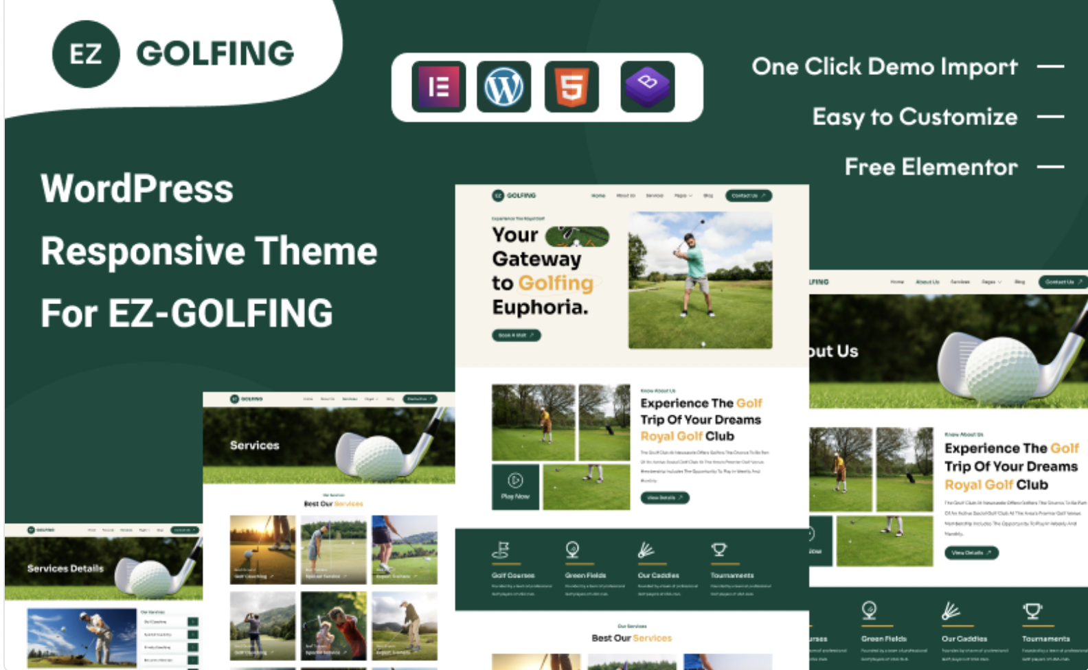 EZ Golf: The Ultimate Game Changer WordPress Theme
