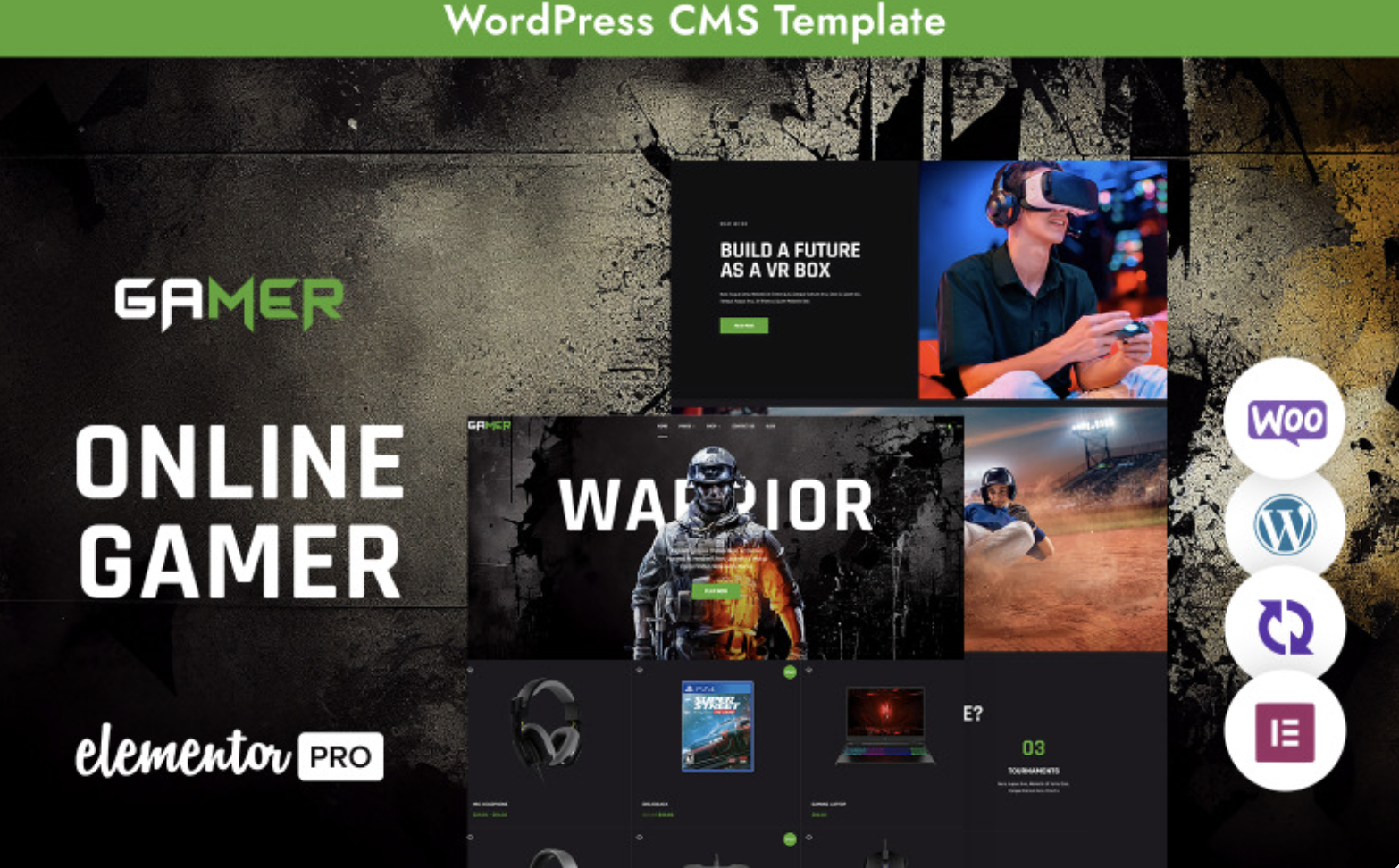 Gamer - Online Gaming Studio Multipurpose Responsive WordPress Theme
