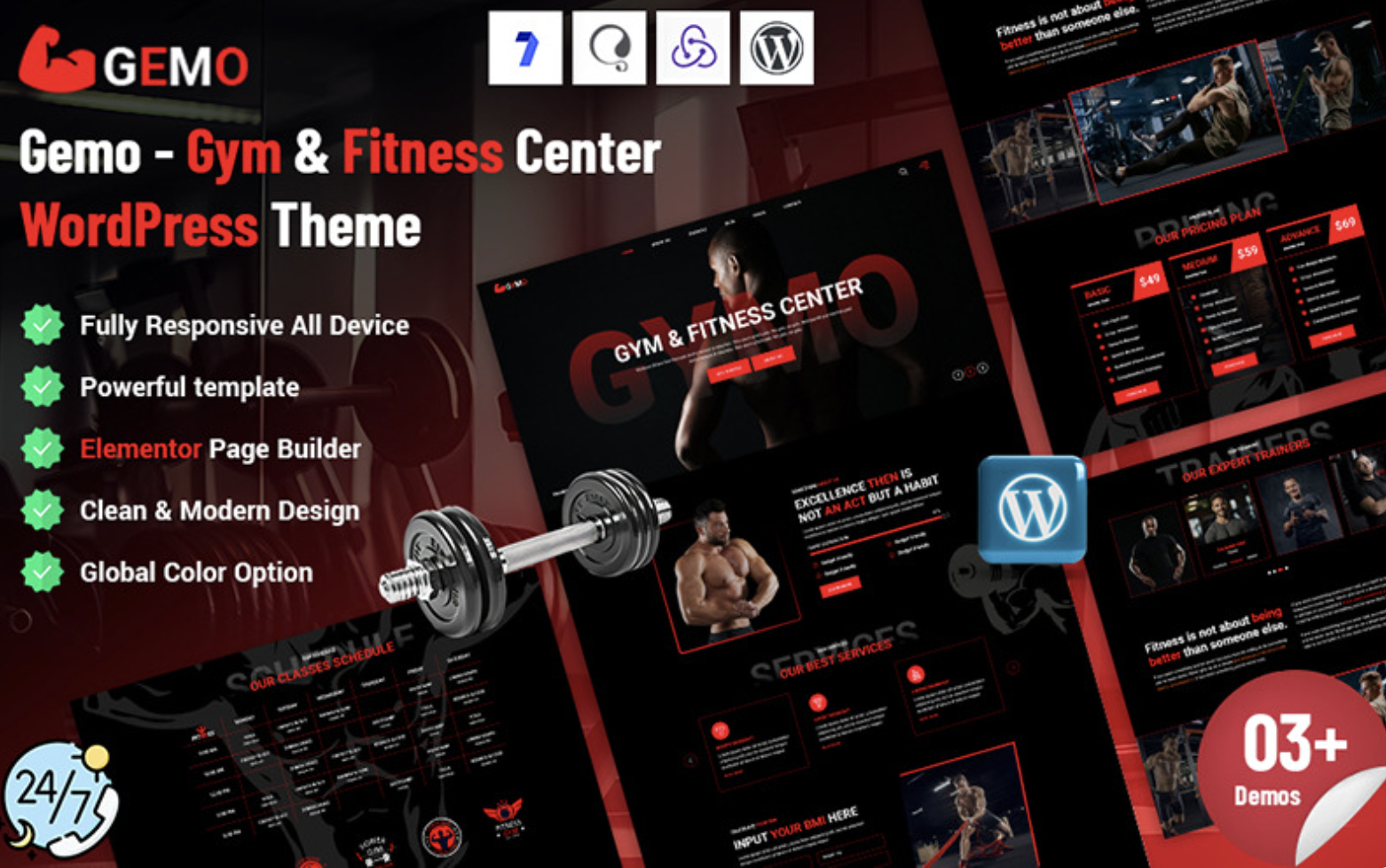 Gemo - Gym & Fitness Center WordPress Theme