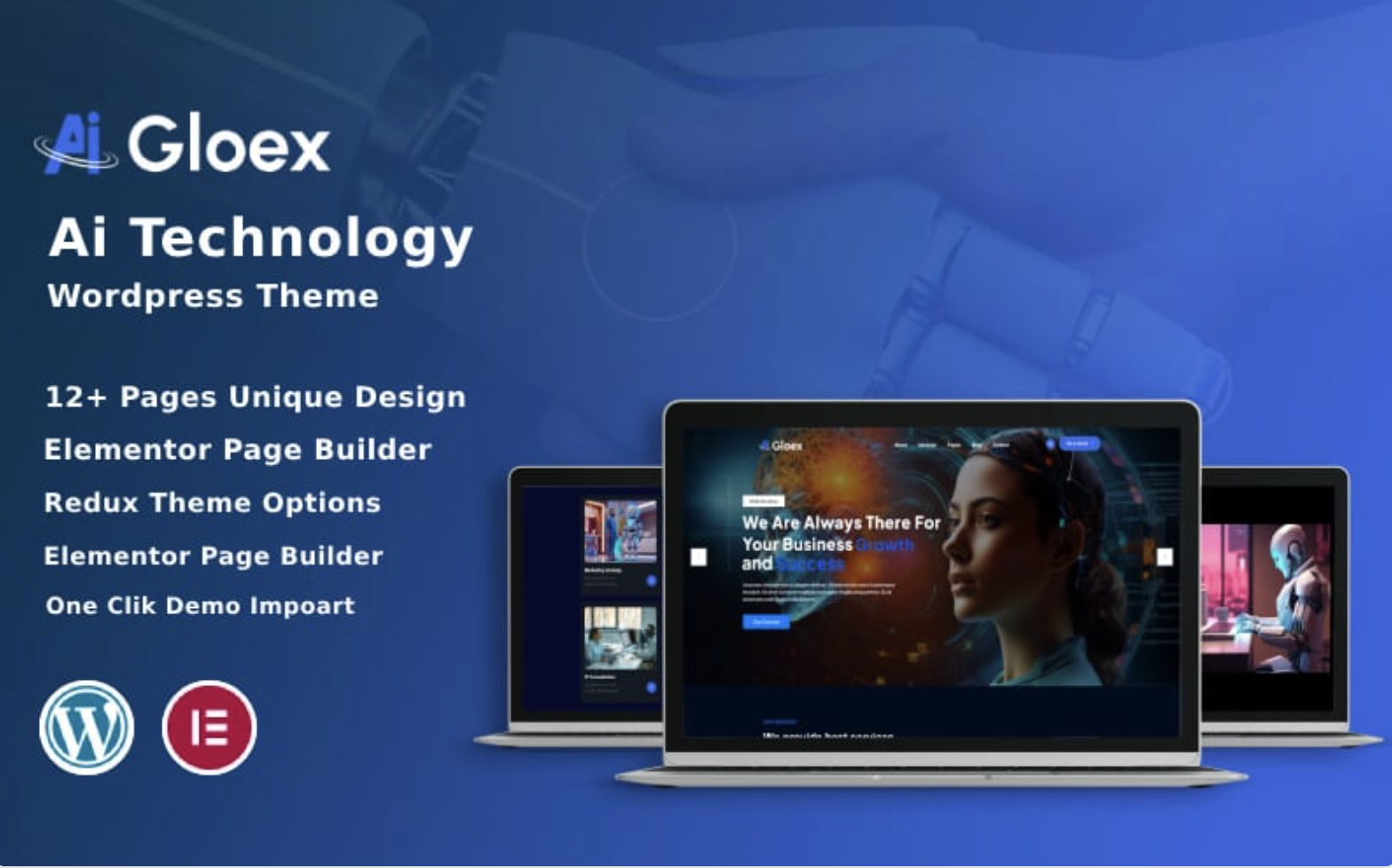 Gloex - AI Agency And Technology WordPress Theme