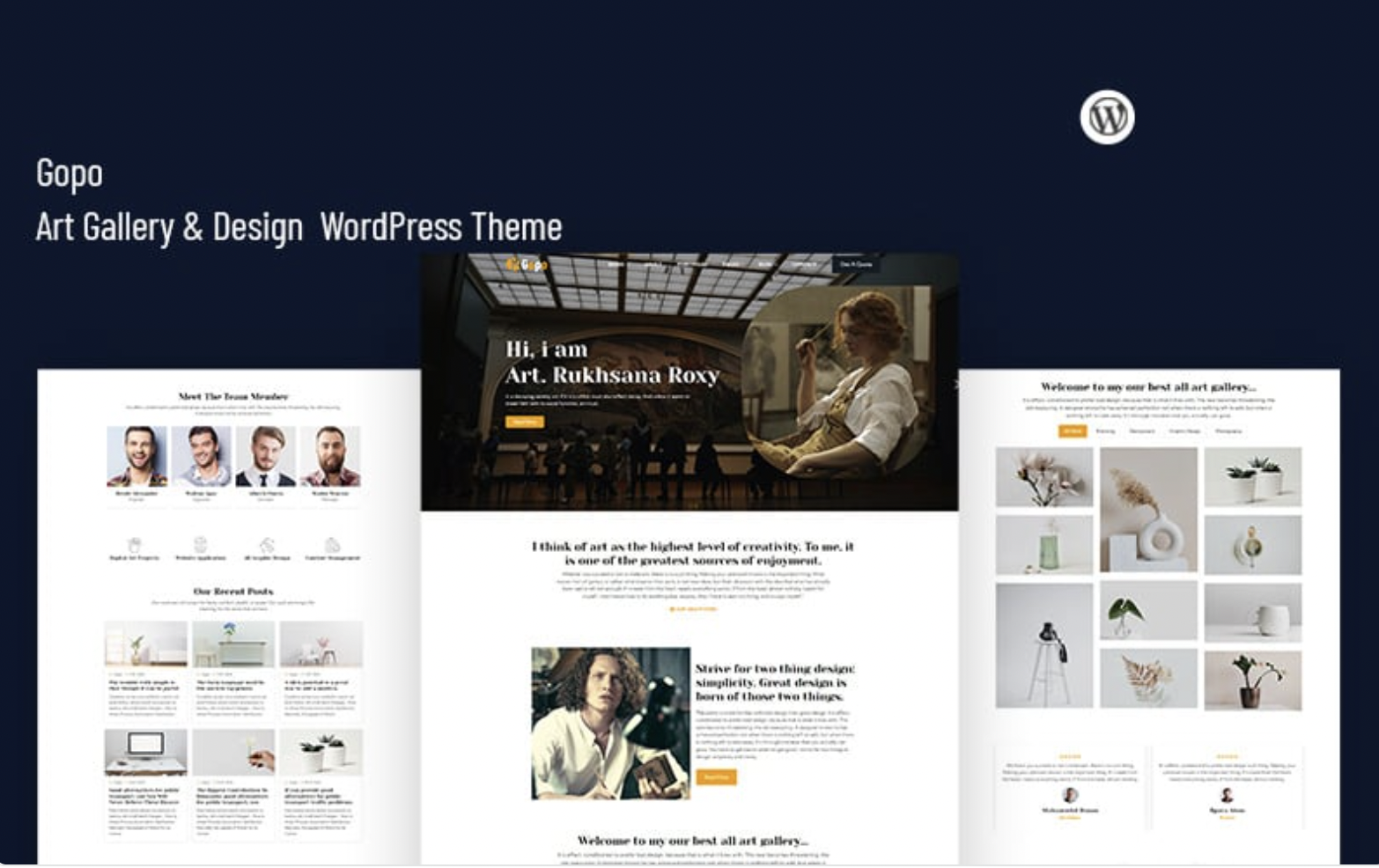 Gopo - Art Gallery & Design WordPress Theme