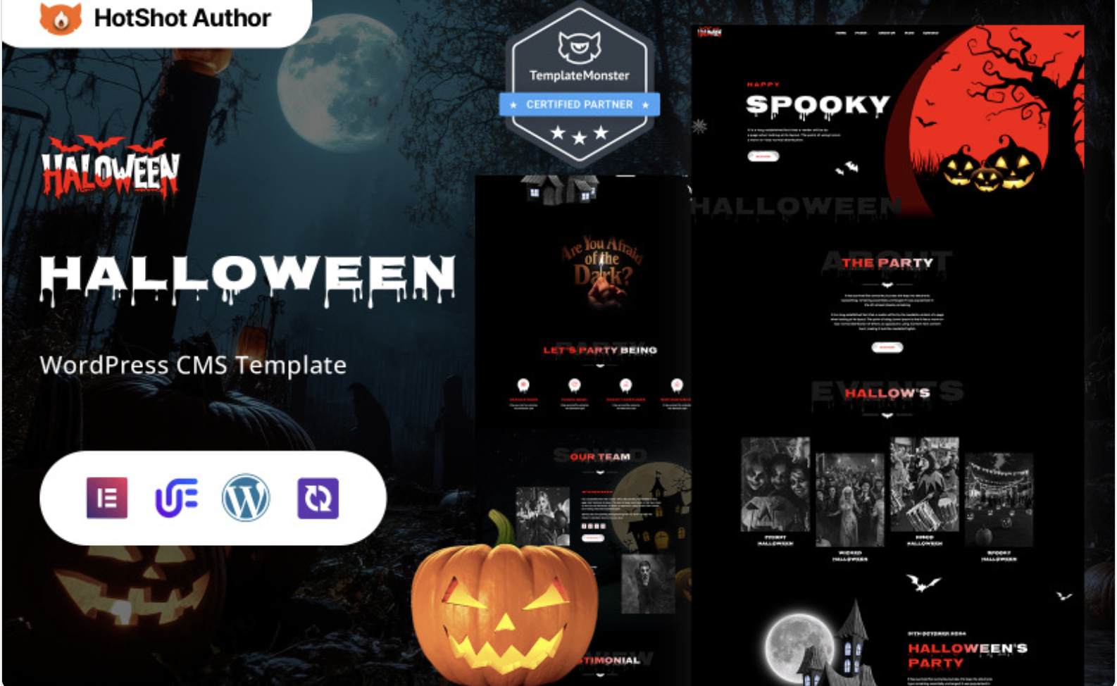 Haloween - Halloween Celebration, Festivals And Parades WordPress Elementor Theme WordPress Theme