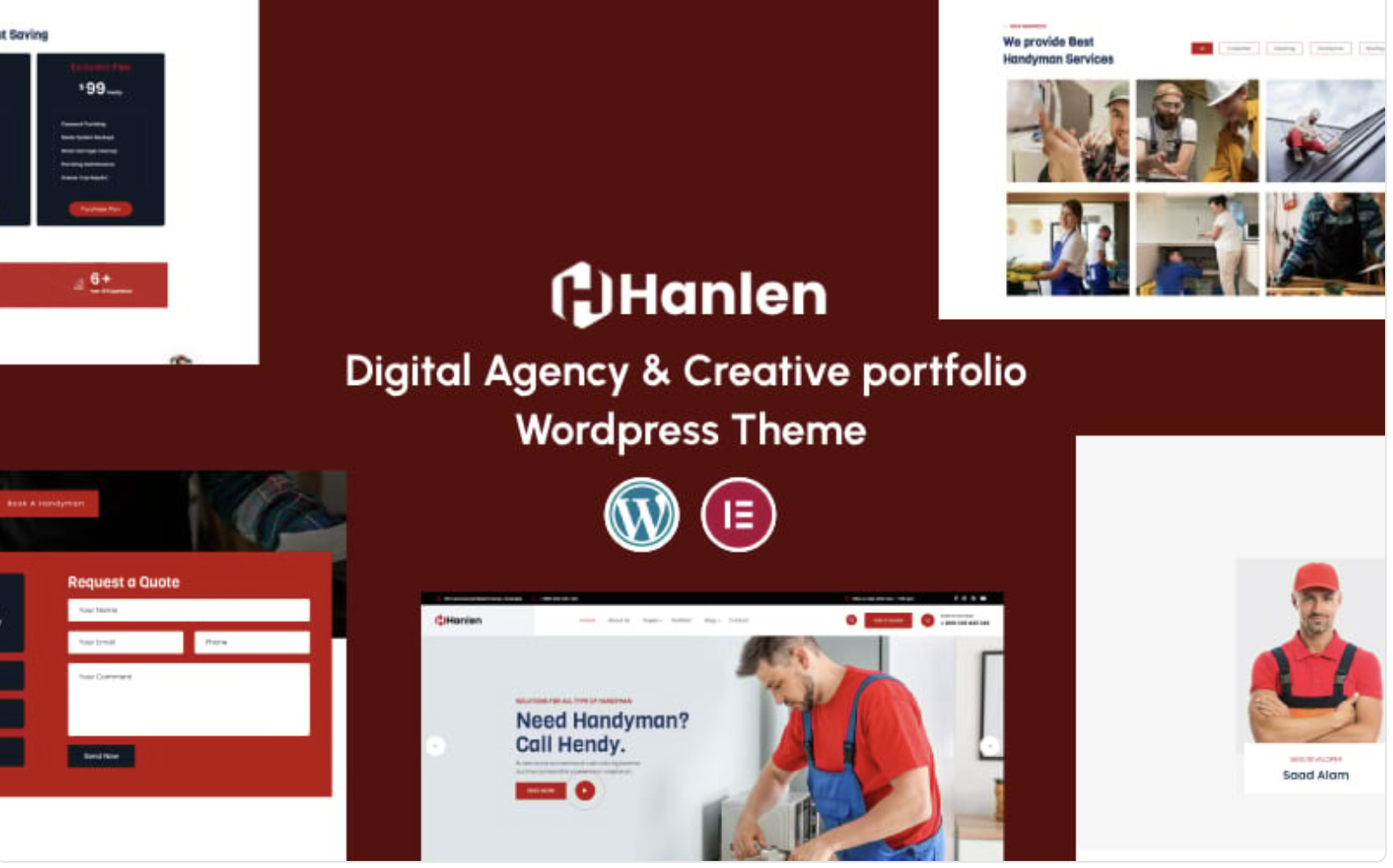 Hanlen - Handyman Servies & Repair Wordpress Theme WordPress Theme