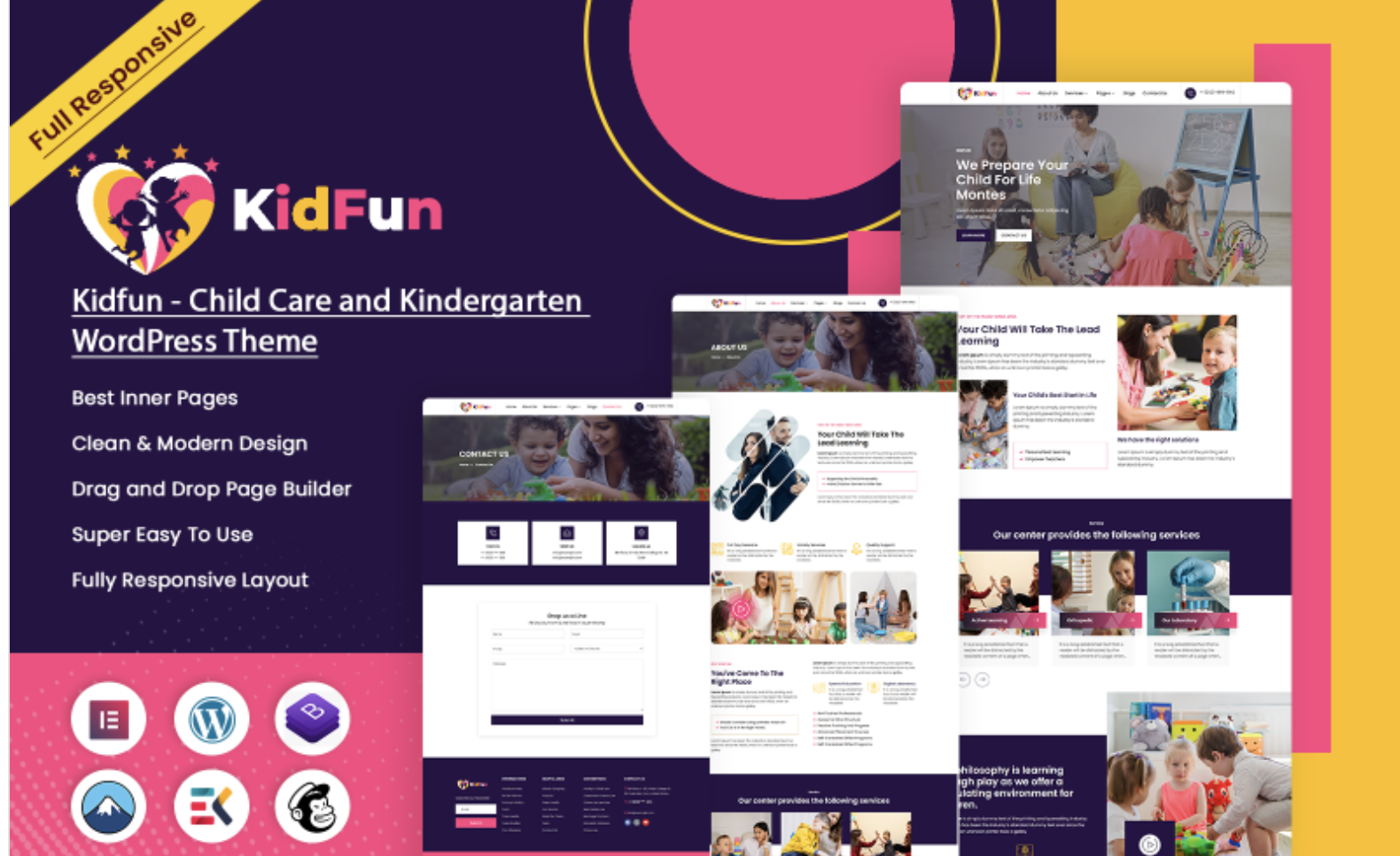 Kidfun - Child Care and Kindergarten WordPress Theme