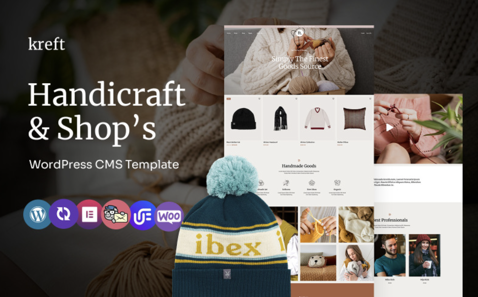 Kreft - handicraft And Woolen Shop Multipurpose WordPress Elementor Theme WordPress Theme