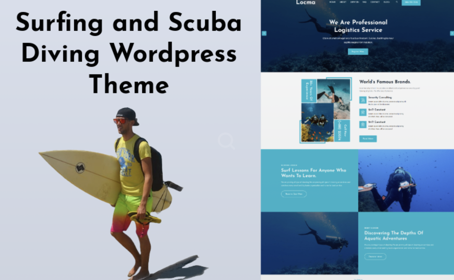 Locma - Swimming School Surfing and Scuba Diving WordPress Theme