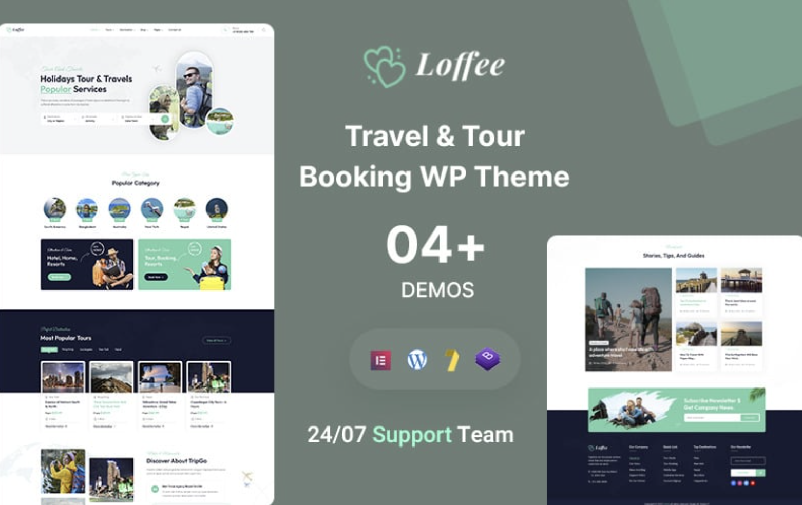 Loffee - Travel & Tour Booking Agency WordPress Theme