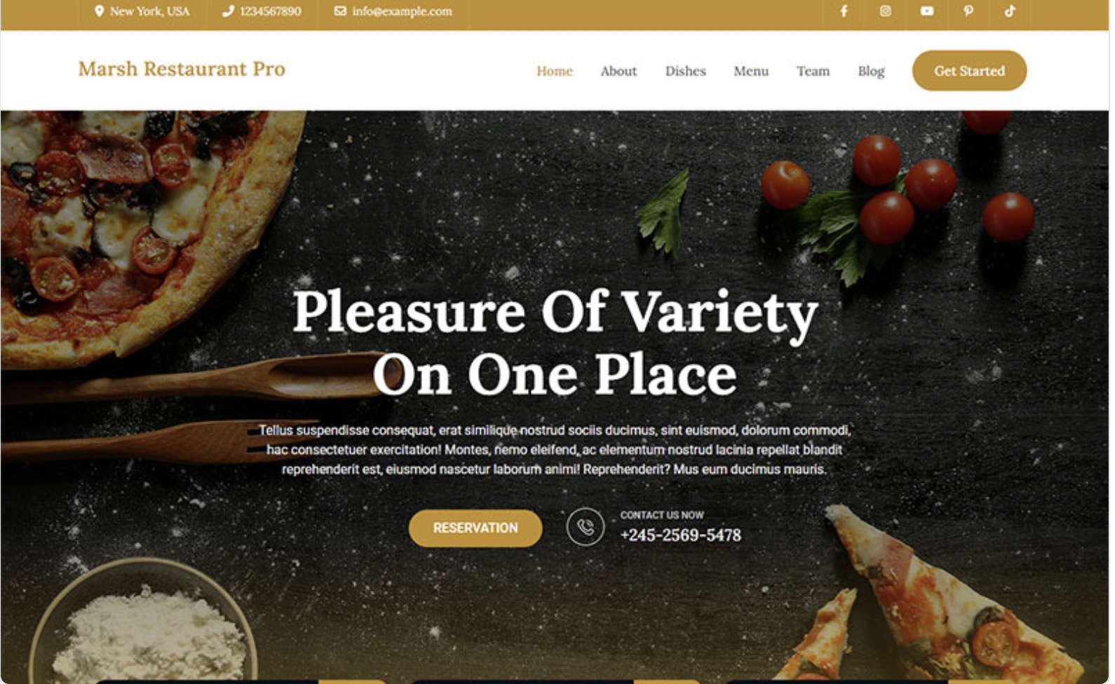 Marsh Restaurant Pro - Elementor based Restaurant WordPress Theme