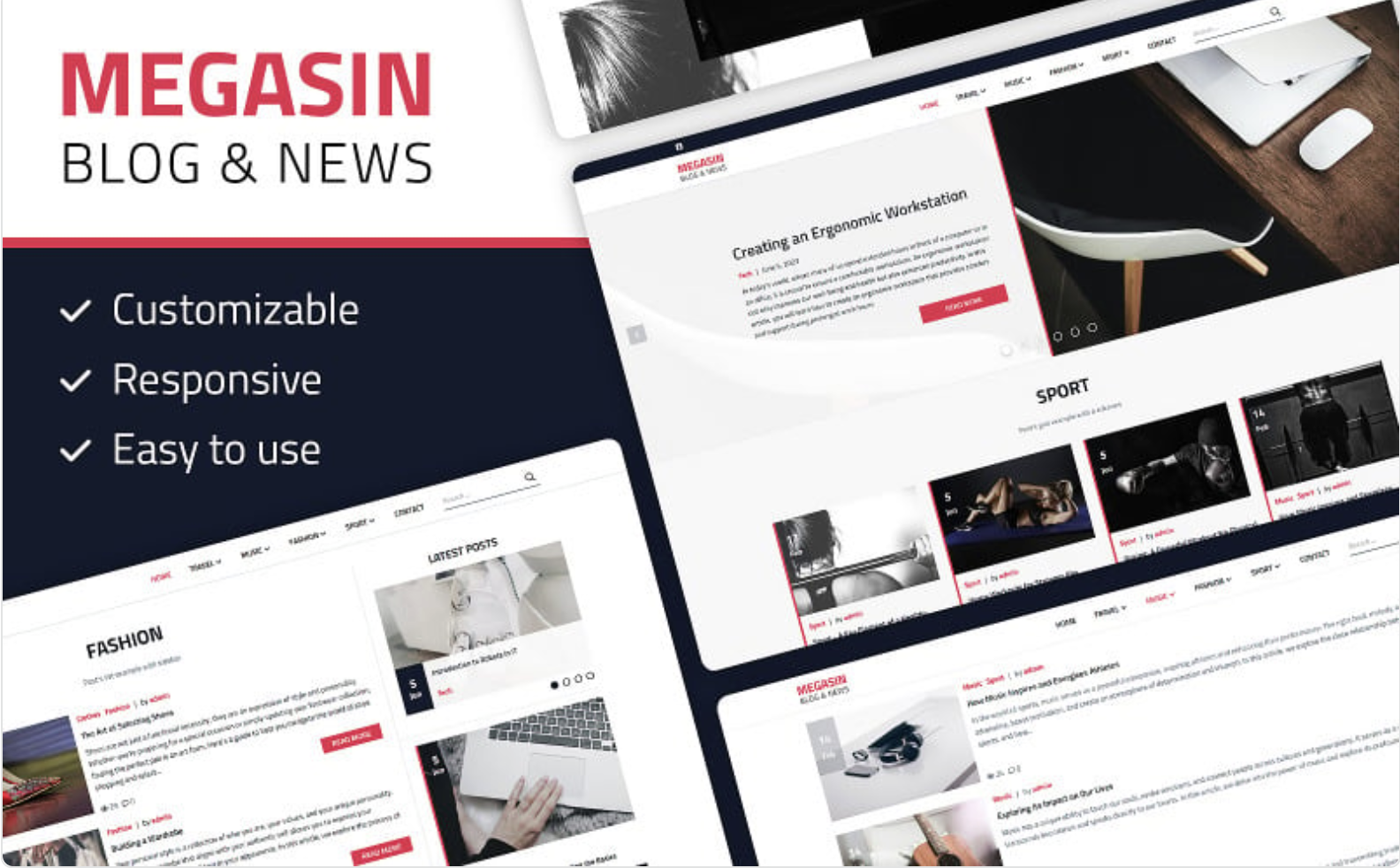 Megasin - Blog, Magazine, News WordPress Theme