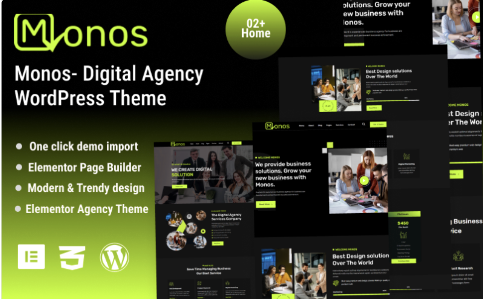 Monos- Digital Agency WordPress Theme