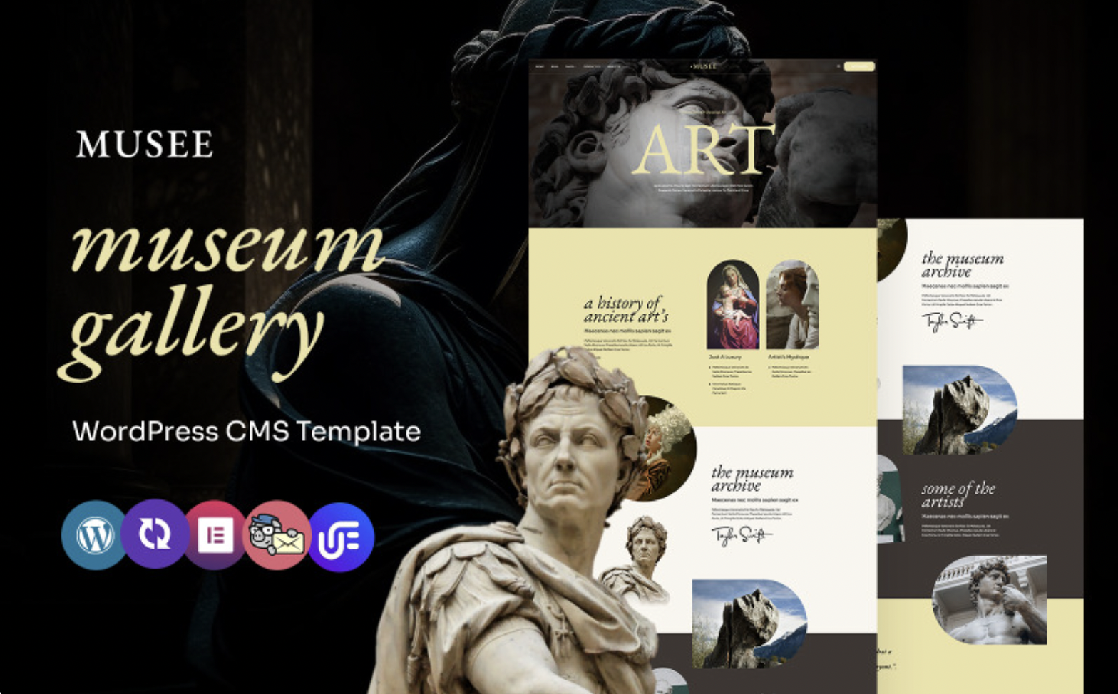 Musee - Art and Museum Gallery Multipurpose WordPress Elementor Theme WordPress Theme