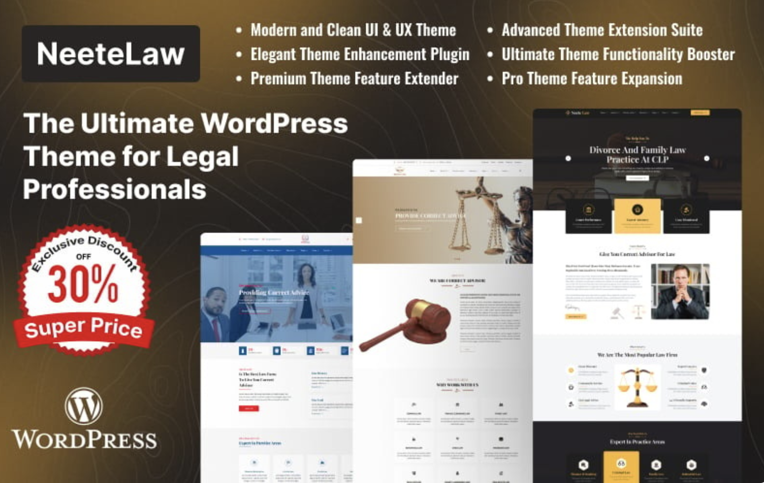 Neete Law: Lawyer WordPress Theme