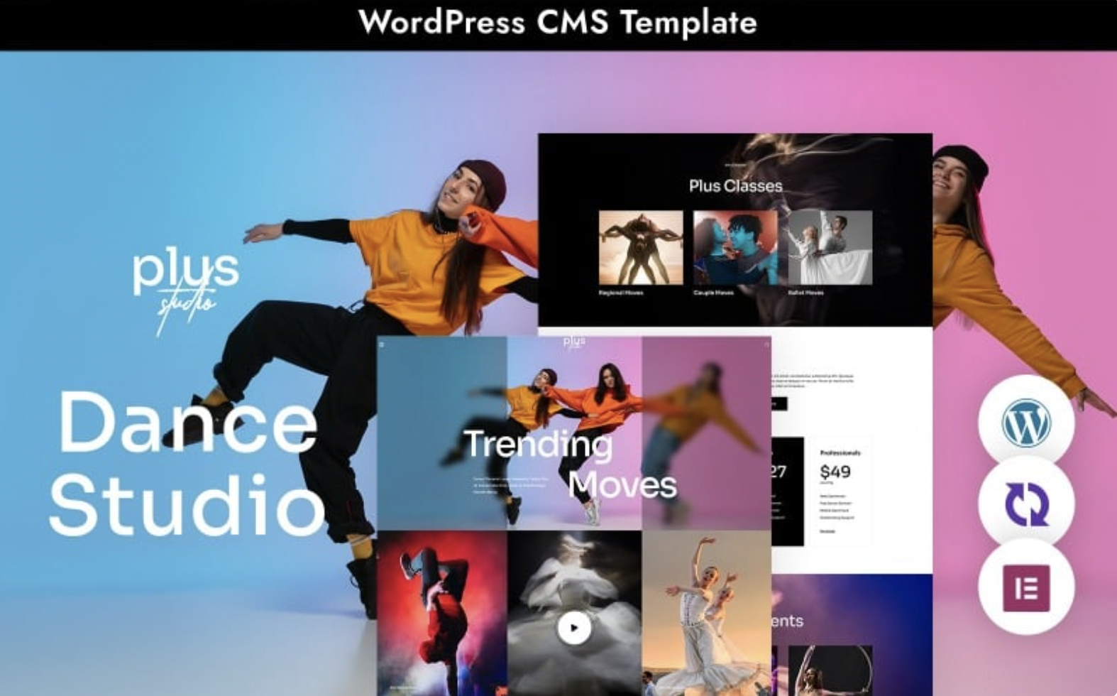Plusstudio - Dance Studio Multipurpose Responsive WordPress Theme