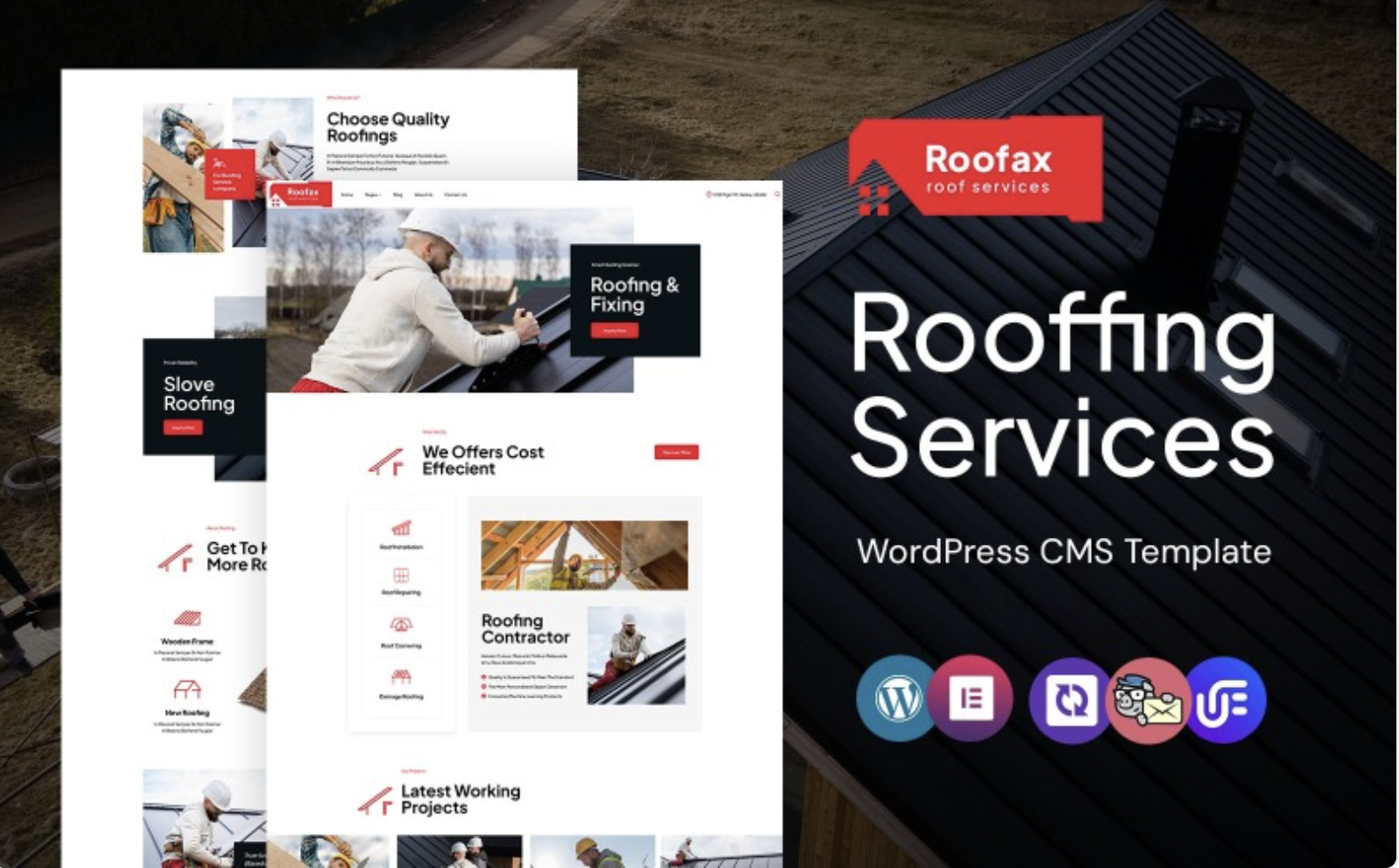 Roofax - Roofing Care Company WordPress Elementor Theme WordPress Theme