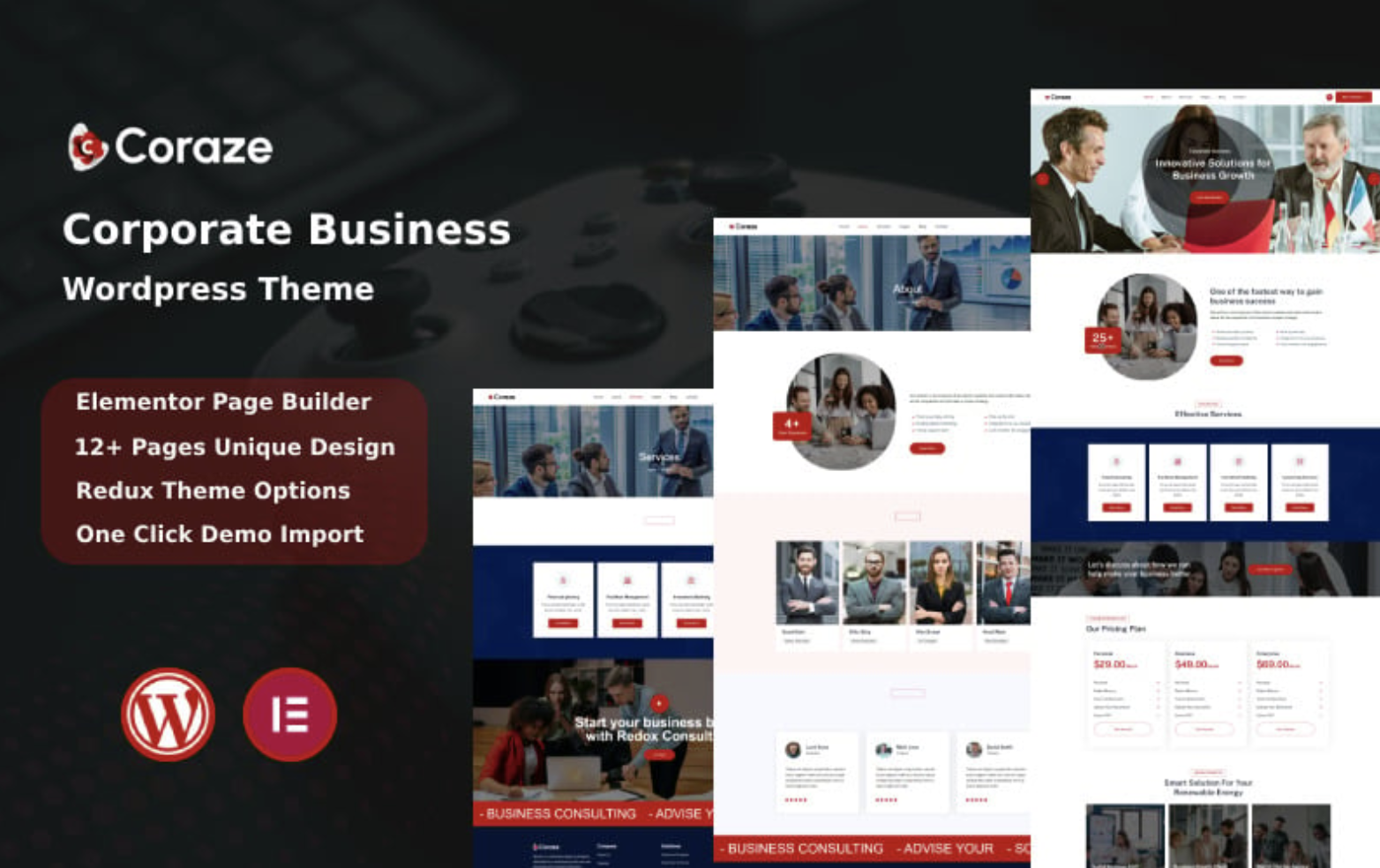 Coraze - Business Corporate WordPress Theme