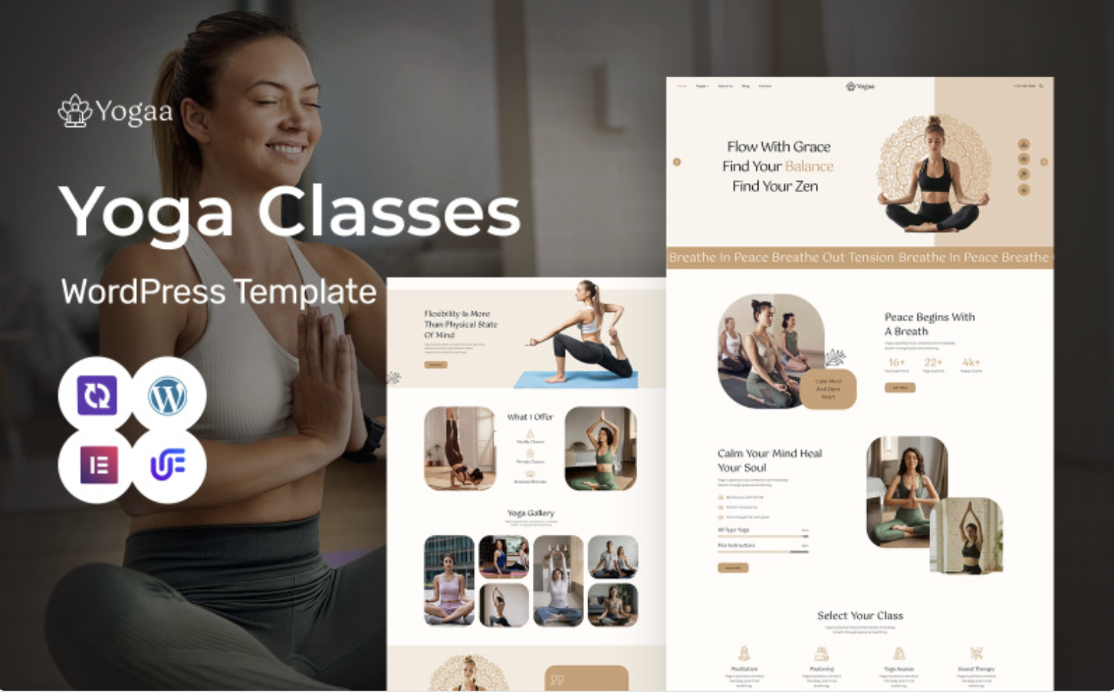 Yogaa - Meditation, Yoga And Wellness Studio WordPress Elementor Theme WordPress Theme