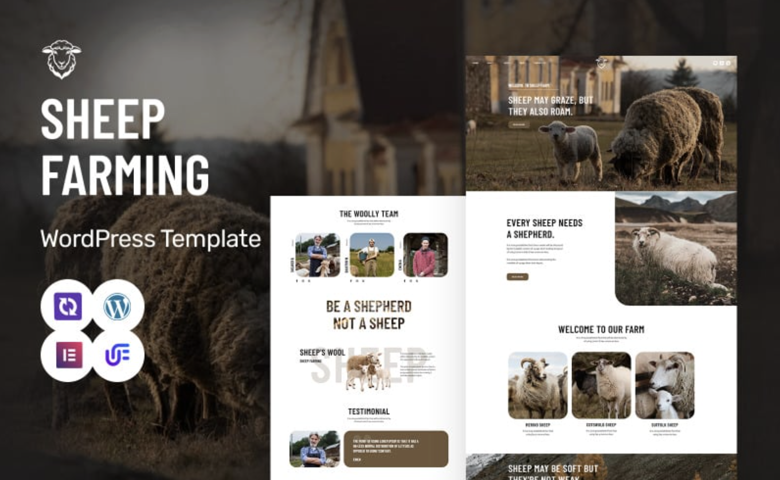 Sheepio - Sheep Farm WordPress Elementor Theme WordPress Theme