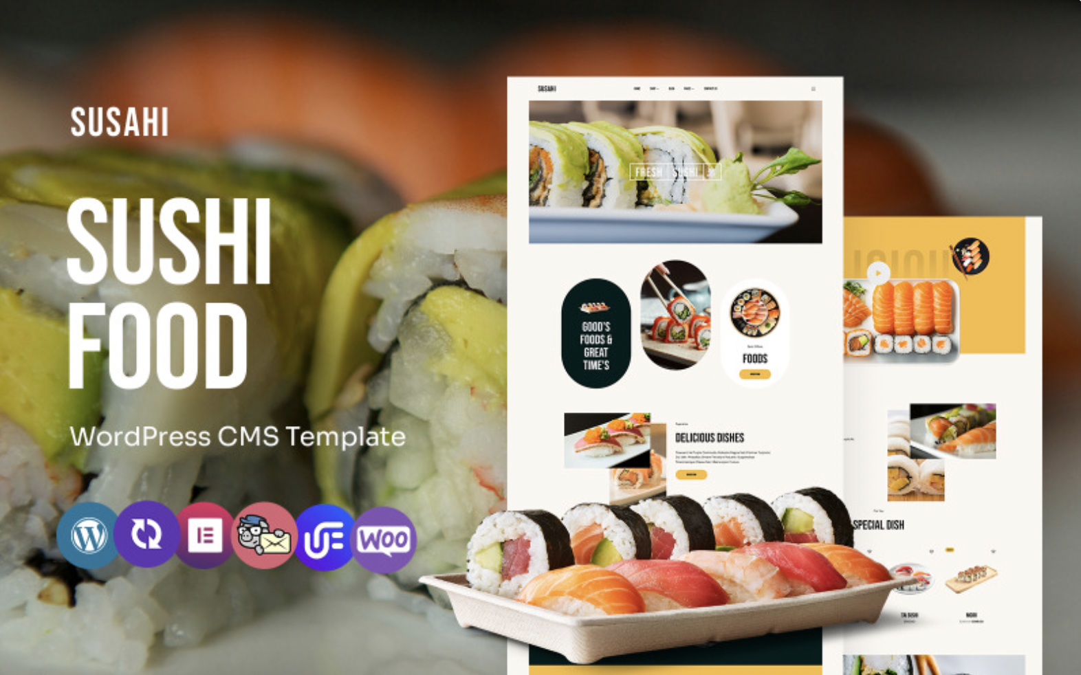 Susahi - Sushi Restaurants Multipurpose WordPress Elementor Theme WordPress Theme