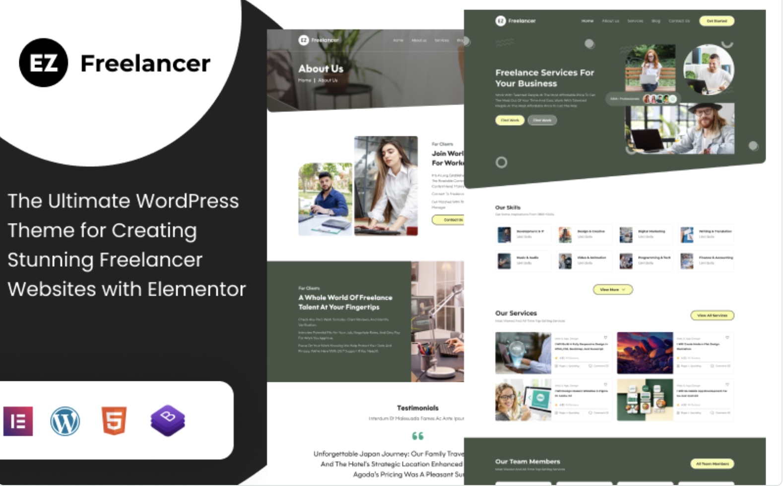 EZ Freelancer: The Ultimate Freelancer Portfolio Solution WordPress Theme