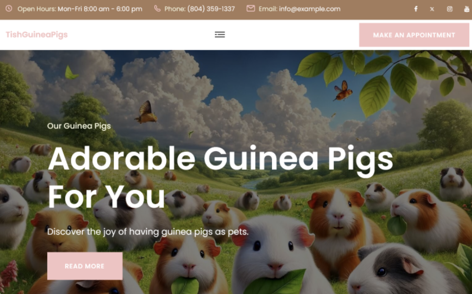 TishGuineaPigs - Guinea Pigs WordPress Theme