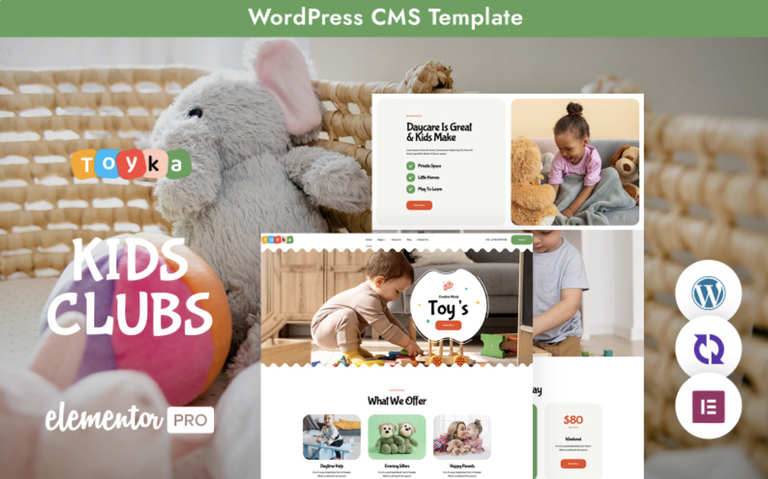 Toyka – A Playful and Vibrant WordPress Theme for Kids Care And Toy Stores