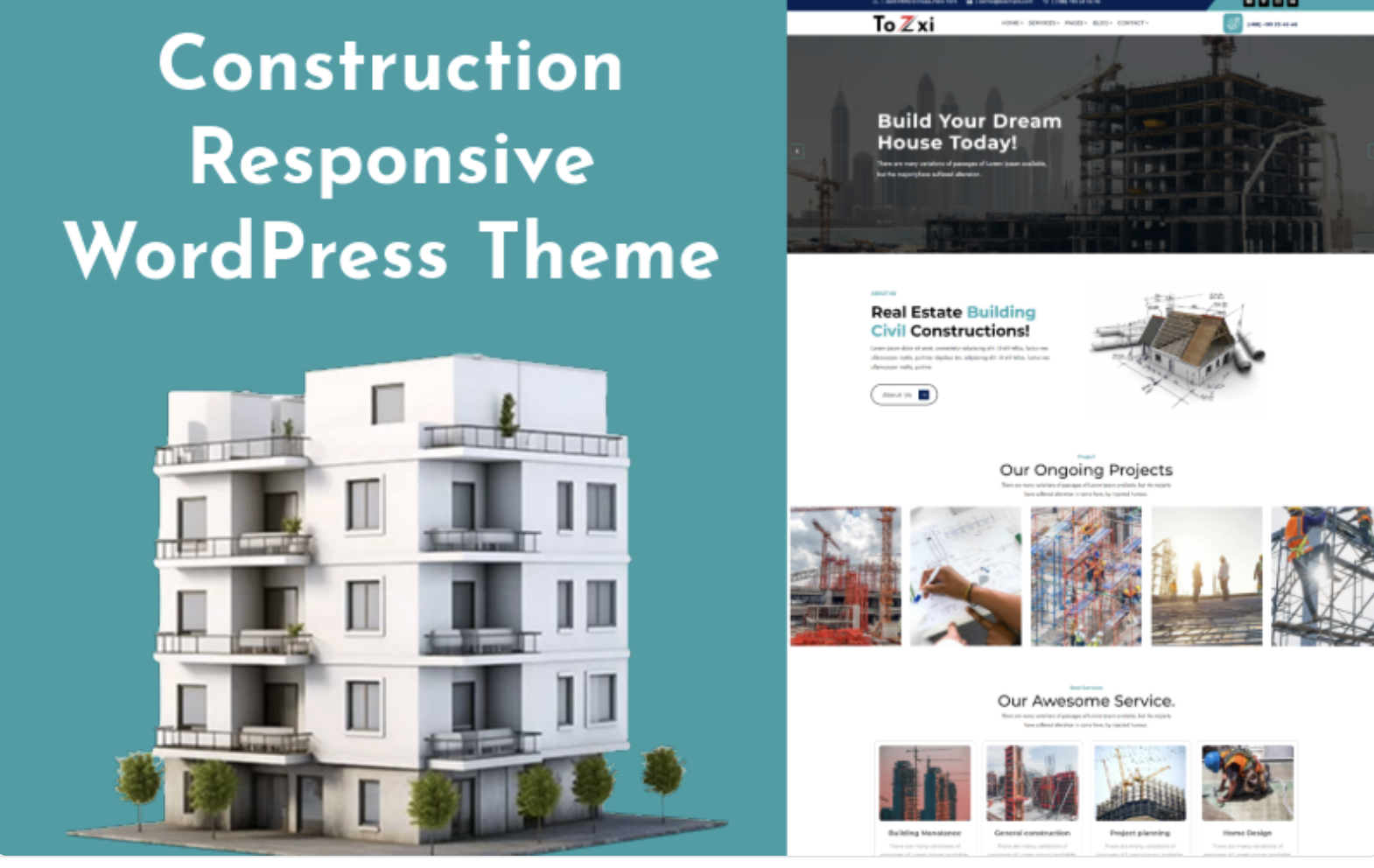 Toexi - Construction Responsive WordPress Theme
