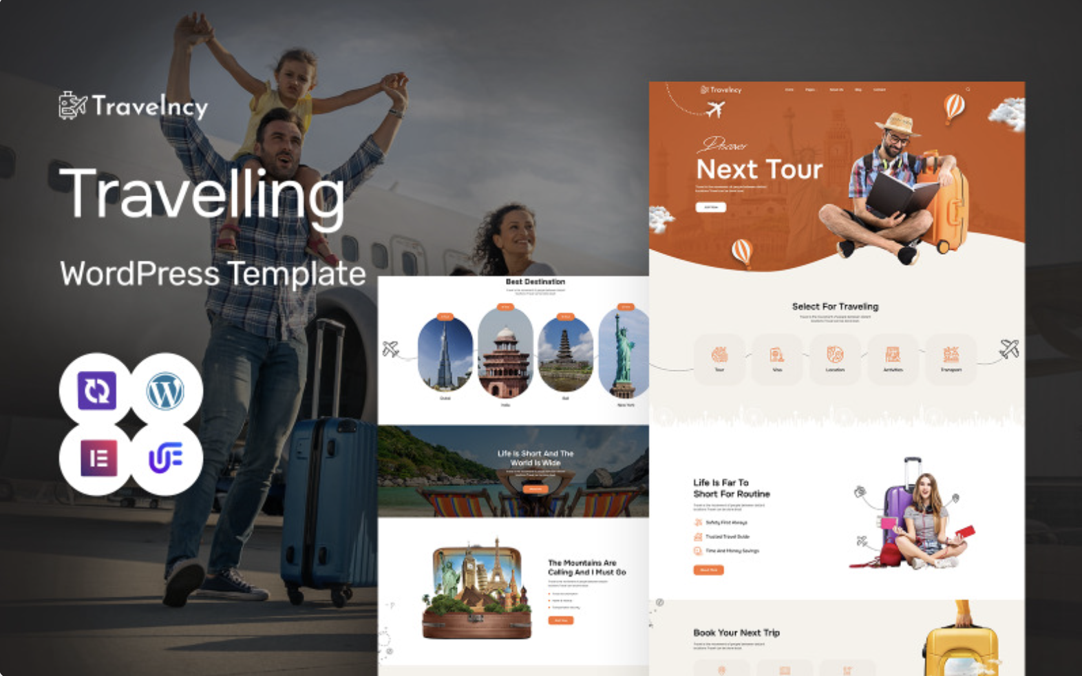 Travelncy - Travel Agency WordPress Elementor Theme WordPress Theme