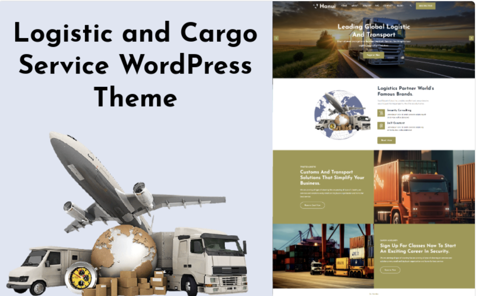 Hanui - Logistic and Cargo Service WordPress Theme