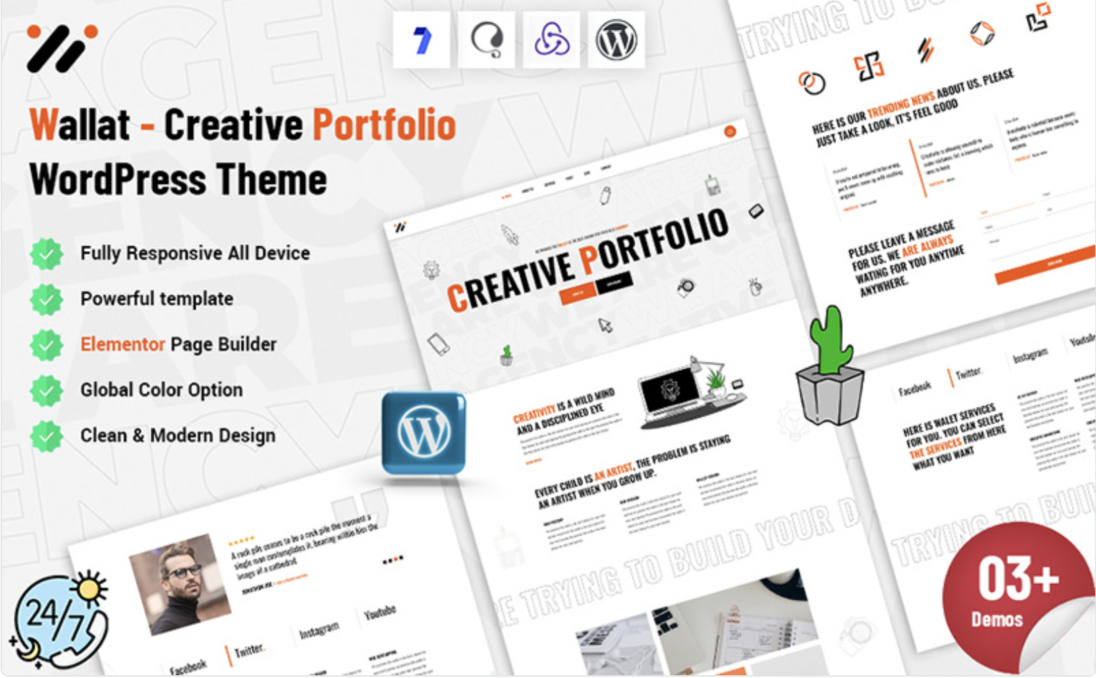 Wallat - Creative Portfolio WordPress Theme