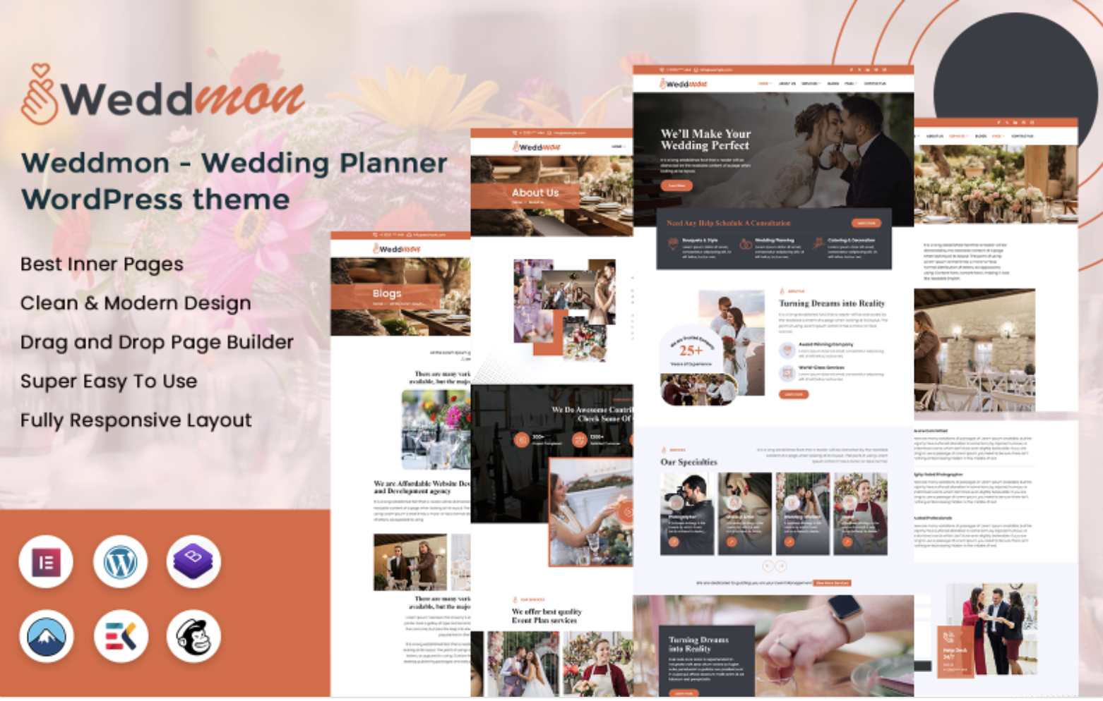 Weddmon - Wedding Planner WordPress Theme