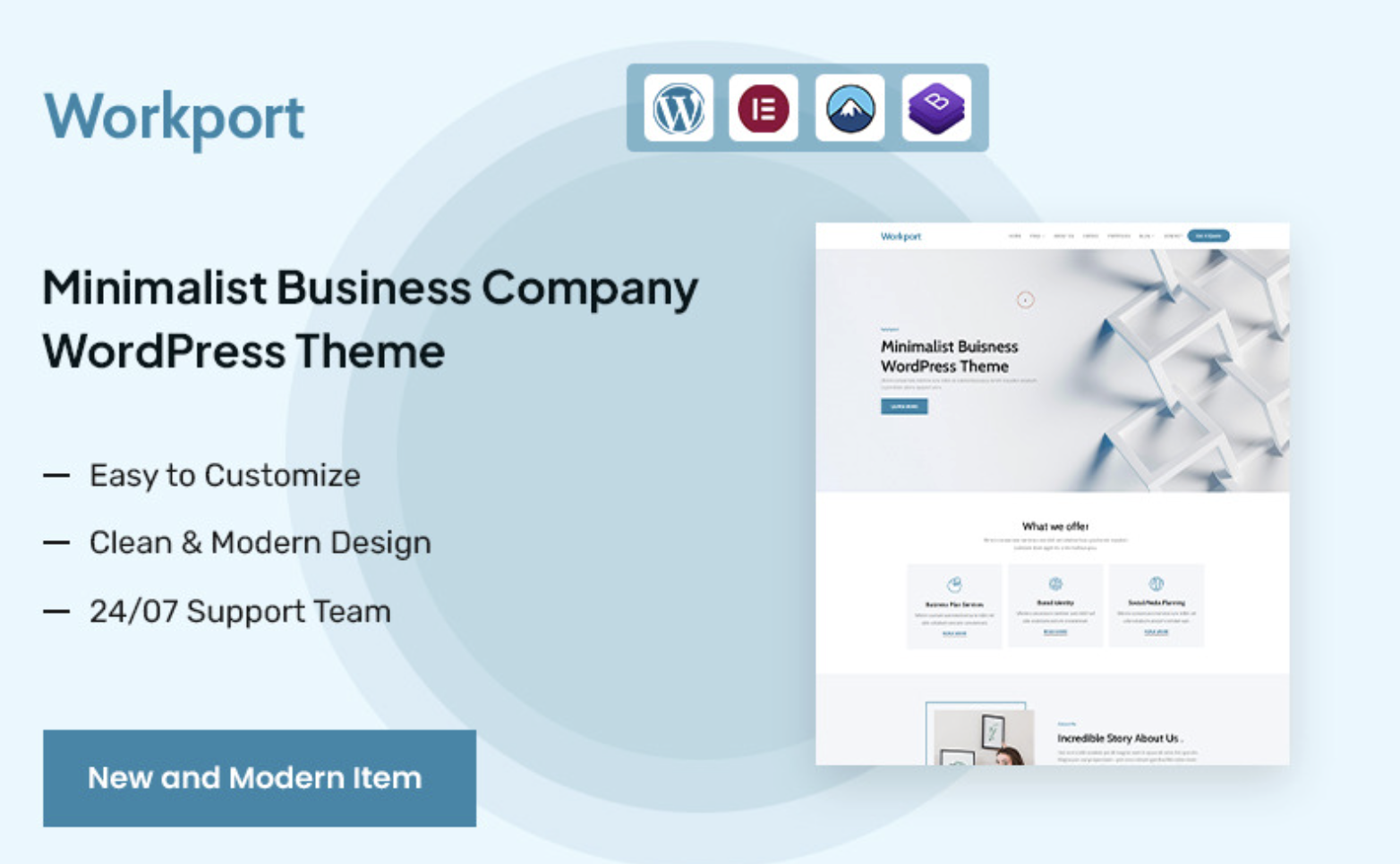 Workport – Minimalist Business Company WordPress Theme