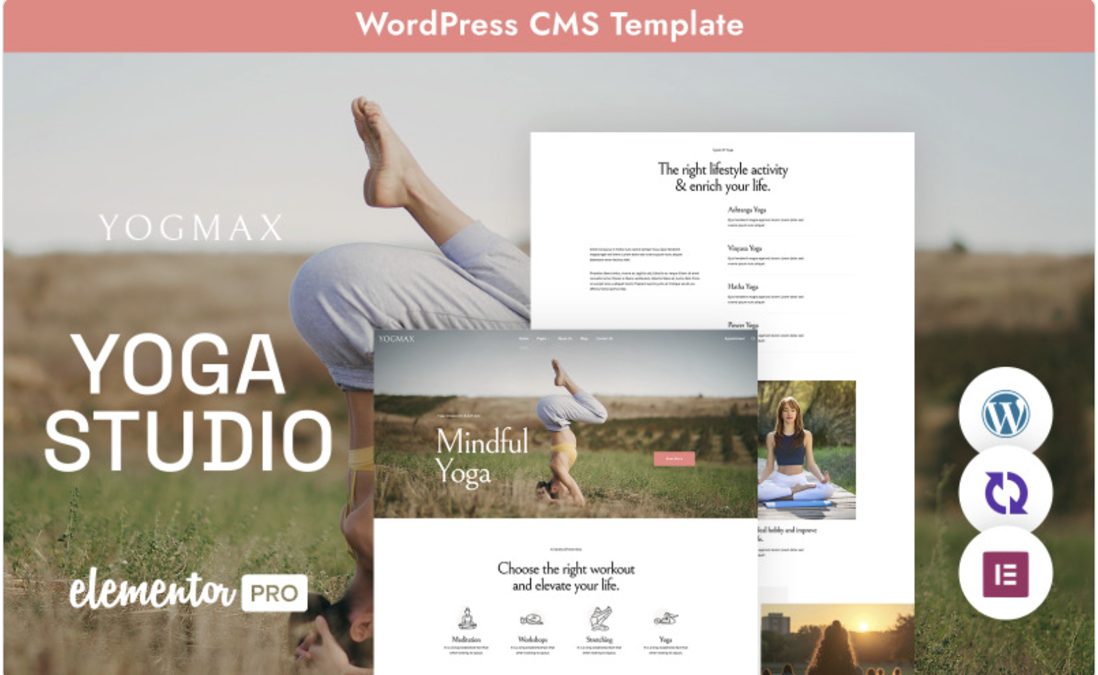 Yogmax - Yoga Studio Multipurpose Responsive WordPress Theme