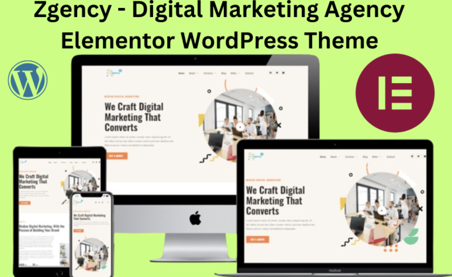Zgency - Digital Marketing Agency Elementor WordPress Theme