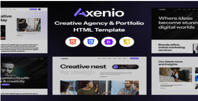 Axenio - Creative Agency and Portfolio HTML Templa