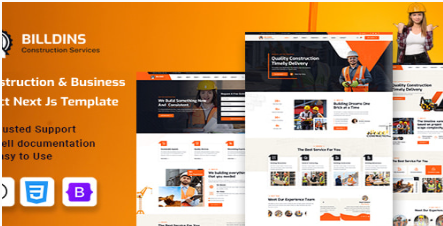 Billdins - Construction React Next Js Template