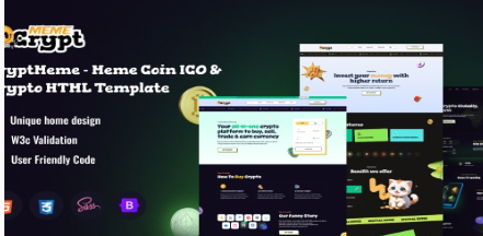 CryptMeme - Crypto & Online Meme coin ICO HTML