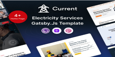 Current – Gatsby.Js Electricity Services Template