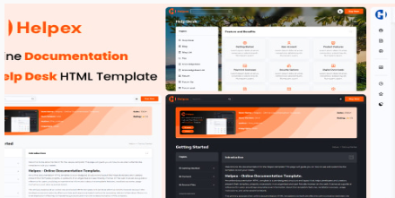 Documentation HTML Template + Help Desk - Helpex