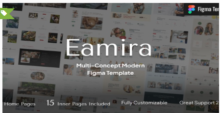 Eamira - Multi Concept Modern Figma Template