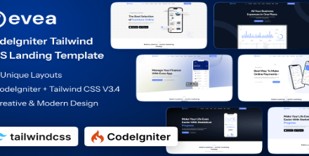 Evea - CodeIgniter App Landing Page Template