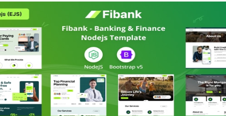 Fibank - Banking & Finance Nodejs Template