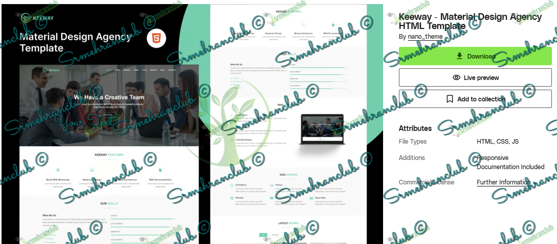 Keeway Material Design HTML Agency Template Free Download GPL